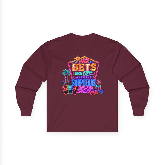 Retro Vegas Crewneck Long Sleeve Tee – "All Bets Are Off" Crime Con 26'