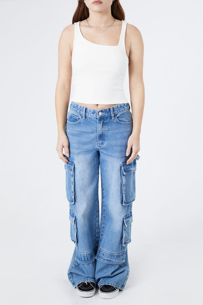 Ribbed Asymmetrical Tank Top