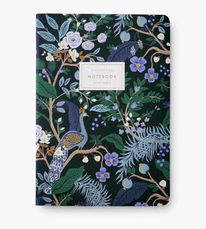 Rifle Paper Co. Stitched Notebook Set- Peacock