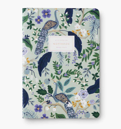 Rifle Paper Co. Stitched Notebook Set- Peacock