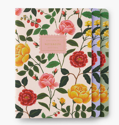 Rifle Paper Co. Stitched Notebook Set- Roses