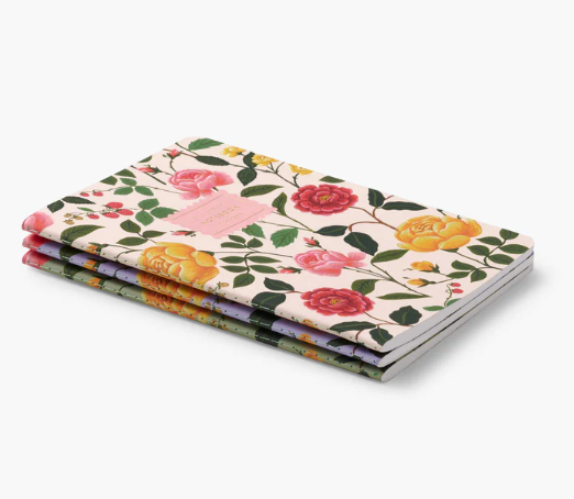 Rifle Paper Co. Stitched Notebook Set- Roses