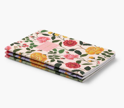 Rifle Paper Co. Stitched Notebook Set- Roses
