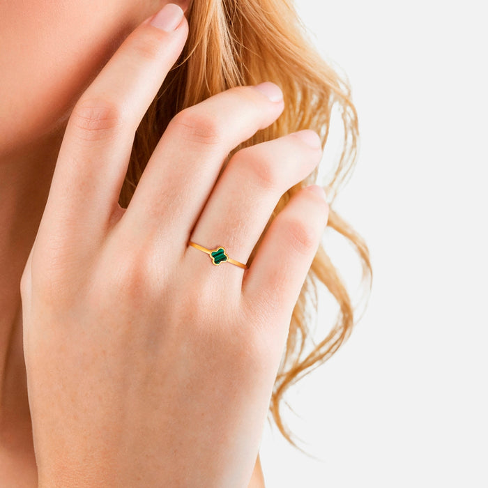 Ring Clover Malachit (synth.)