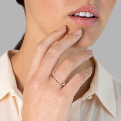 Ring Knote Zirkonia roségold