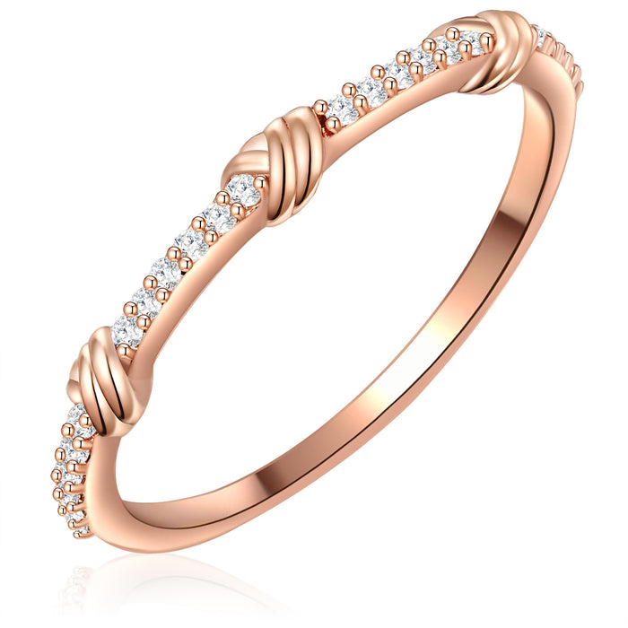 Ring Knote Zirkonia roségold