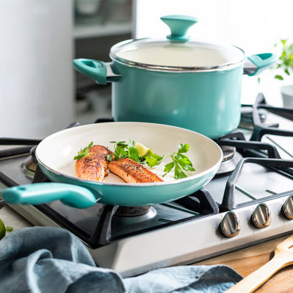 CC002482-001 - Rio GreenPan Rio 17pc Cookware Set, Turquoise - Product Image 4