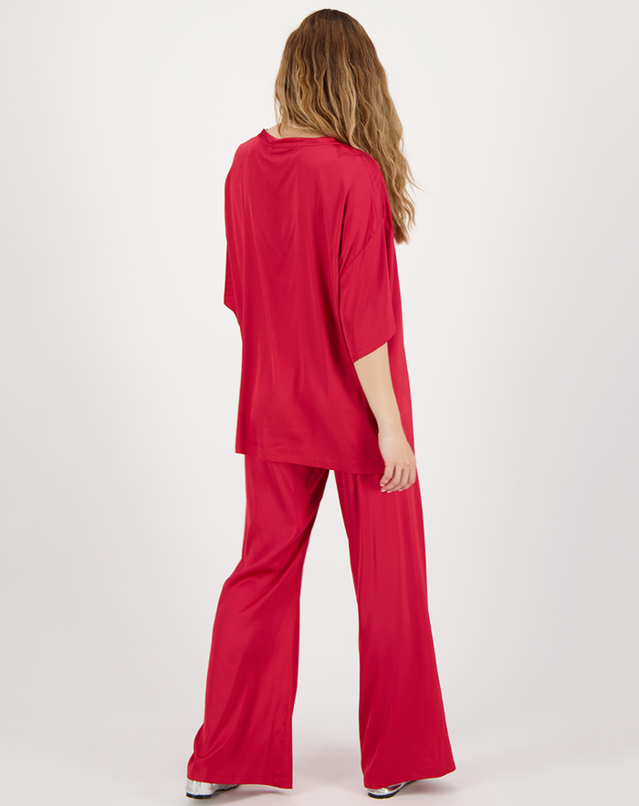 Roberta Red Solid Shirt
