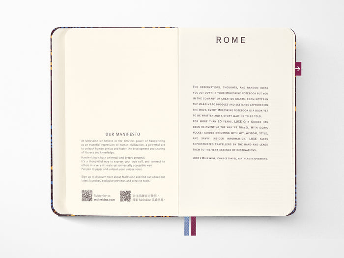 Rome Travel Guide LUXE x Moleskine