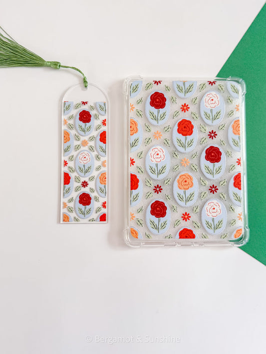 Rose Garden Cameo Kindle Case and/or Bookmark [Combined Listing]
