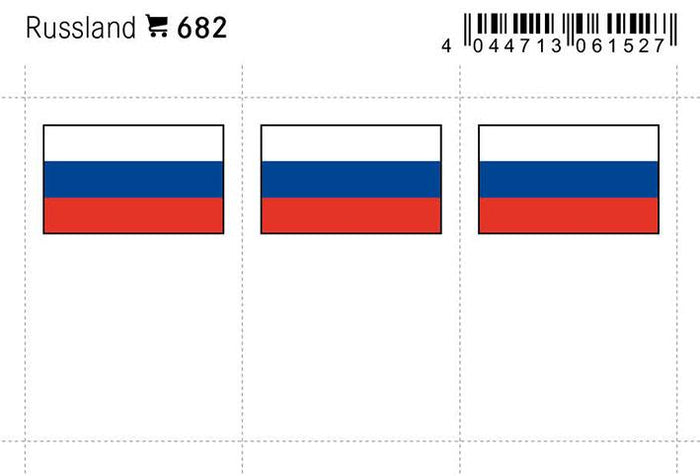 Russia Flag Labels