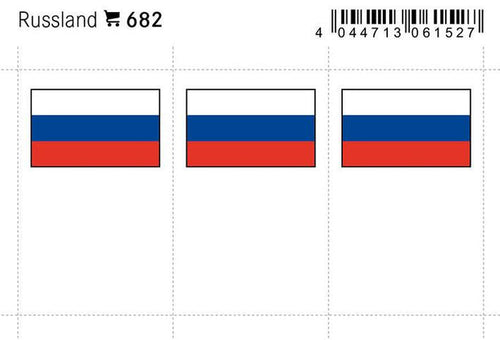 Russia Flag Labels