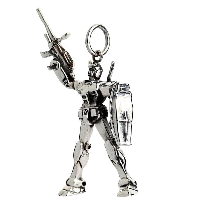 Sterling Silver Gundam Pendant Side Profile