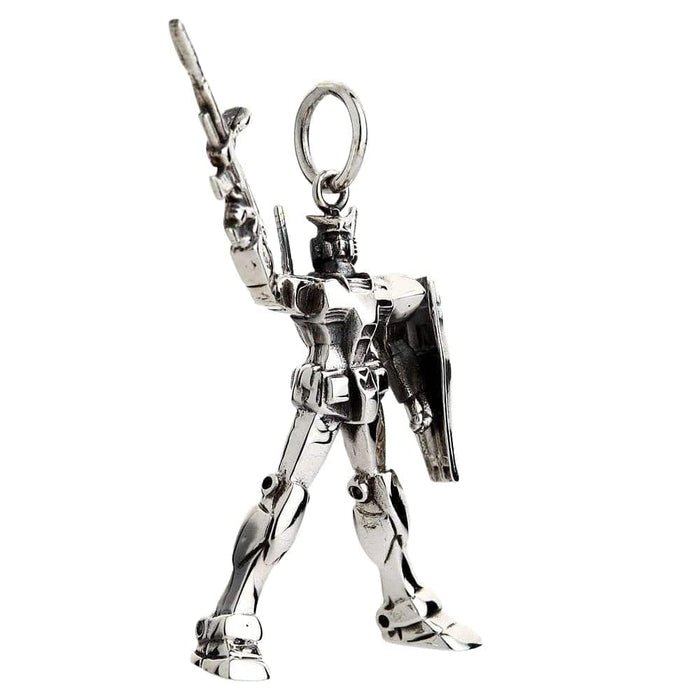 A solid sterling silver Gundam pendant, a perfect piece of premium anime jewelry for serious fans and collectors.