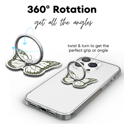 Sage Jungle Adhesive Phone Ring