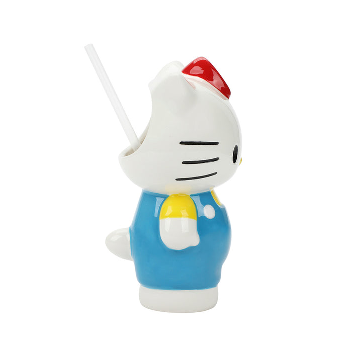 Sanrio - Hello Kitty Sculpted Ceramic Cup With Straw