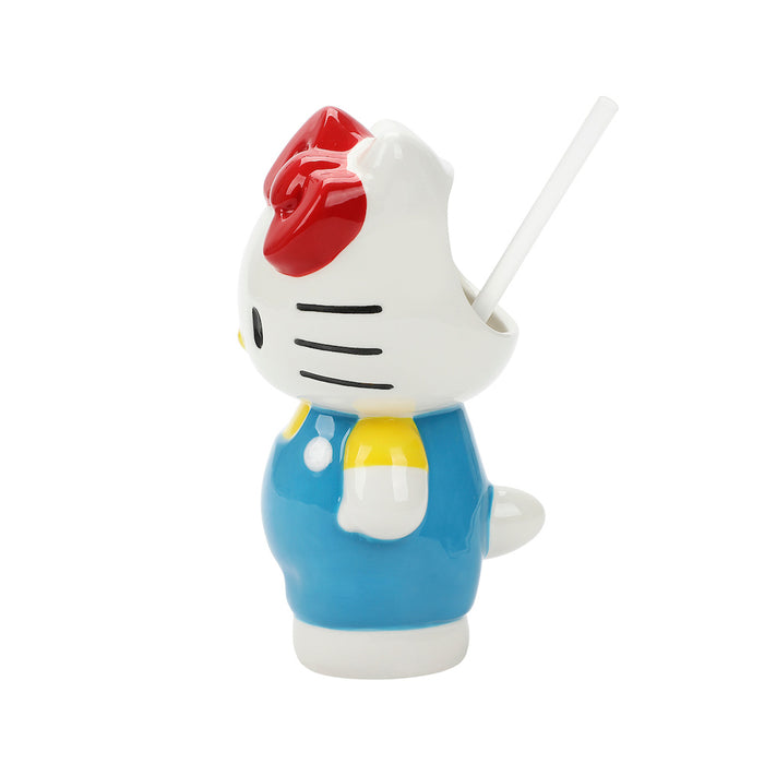Sanrio - Hello Kitty Sculpted Ceramic Cup With Straw