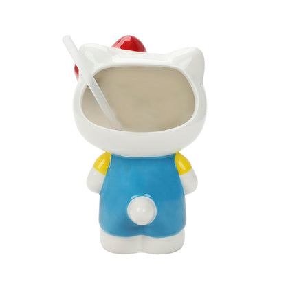 Sanrio - Hello Kitty Sculpted Ceramic Cup With Straw