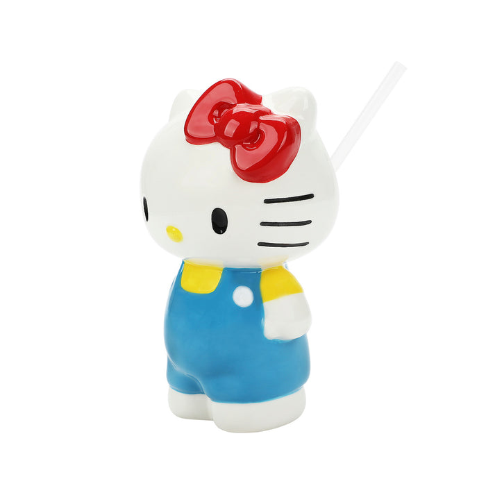 Sanrio - Hello Kitty Sculpted Ceramic Cup With Straw