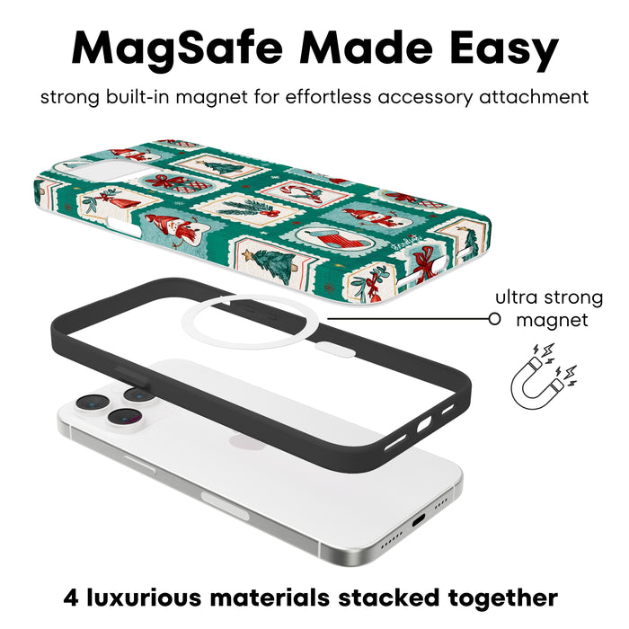 Santa's Stamps MagSafe iPhone Case