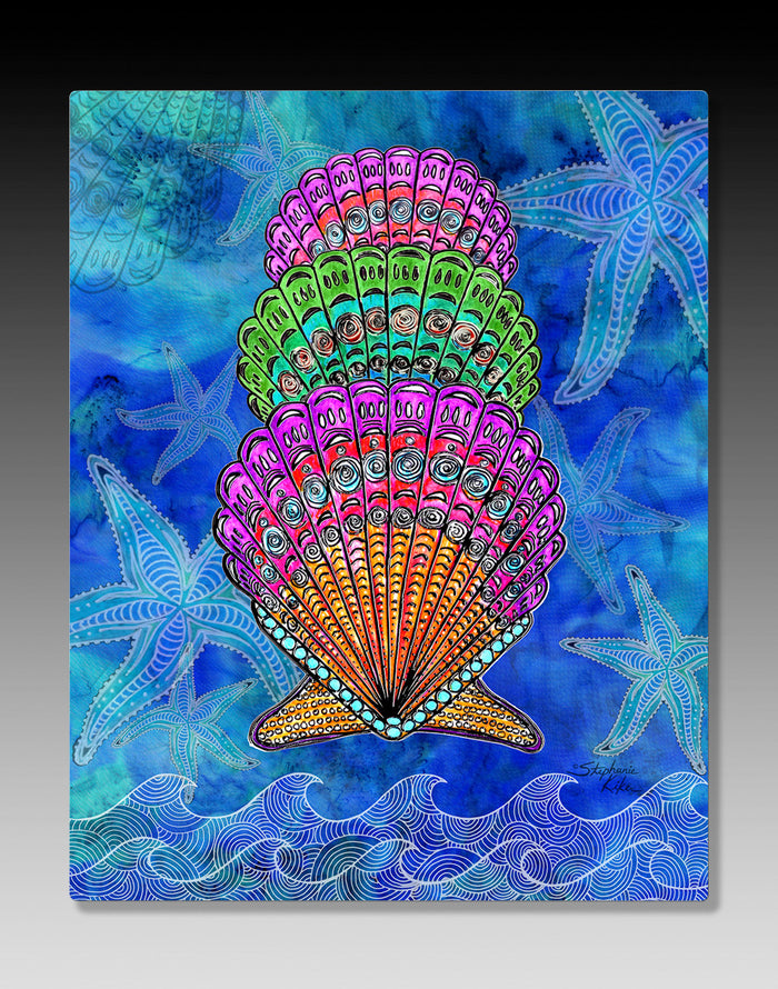 Scallop Shells Aluminum Wall Art