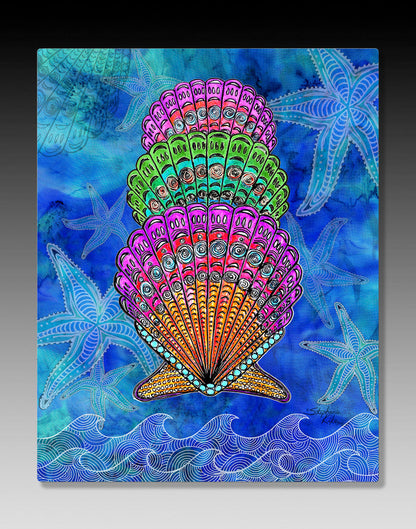 Scallop Shells Aluminum Wall Art