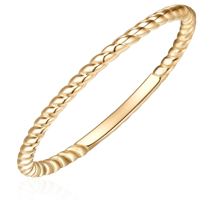 Schmaler Ring gold gedreht