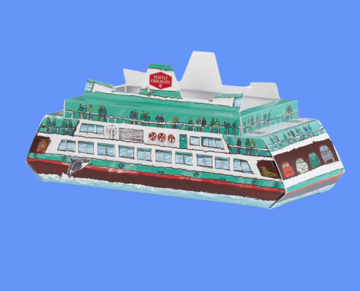 Seattle Chocolate Ferry Boat Bonbon Box - Pine & Moss