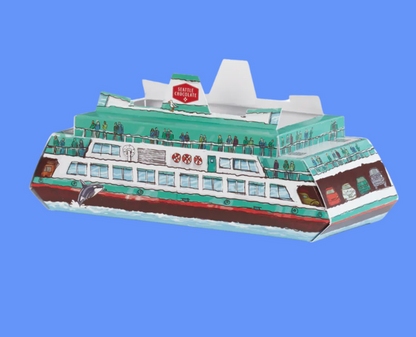 Seattle Chocolate Ferry Boat Bonbon Box - Pine & Moss