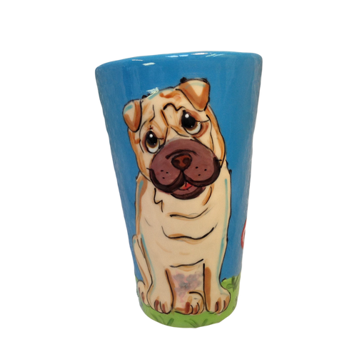 shar pei latte mug by Debby Carman faux paw productions