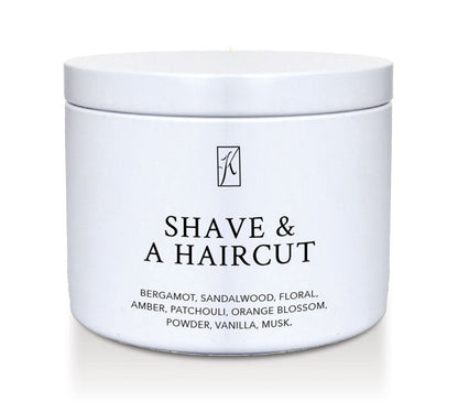 Jar of 'Shave & A Haircut' with a white background