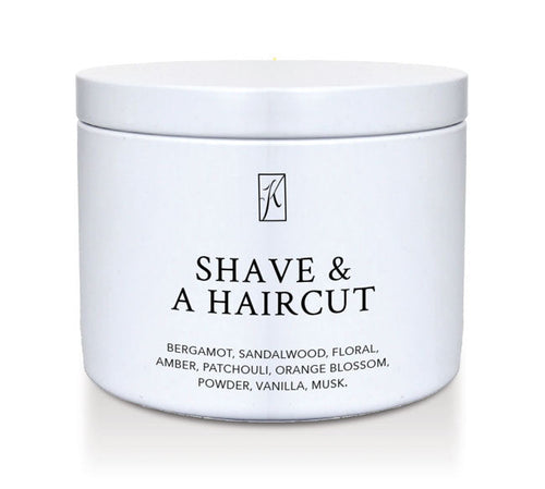 Jar of 'Shave & A Haircut' with a white background
