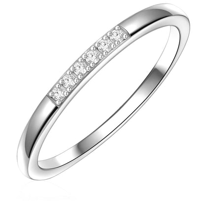 Silber Ring mit Zirkonia weiß