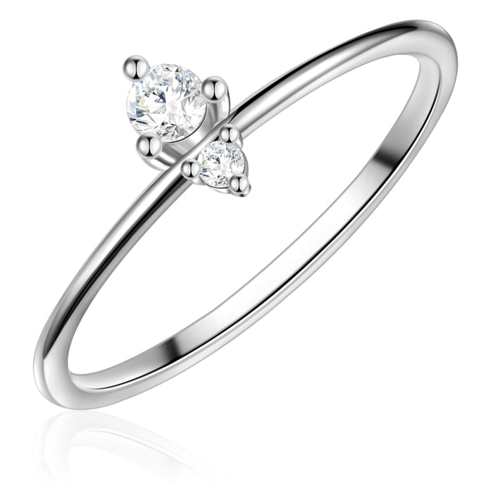 Silber Ring mit Zirkonia