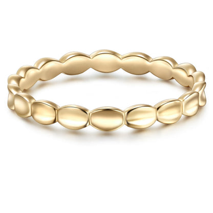 Silberring plain gold