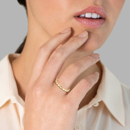 Silberring plain gold