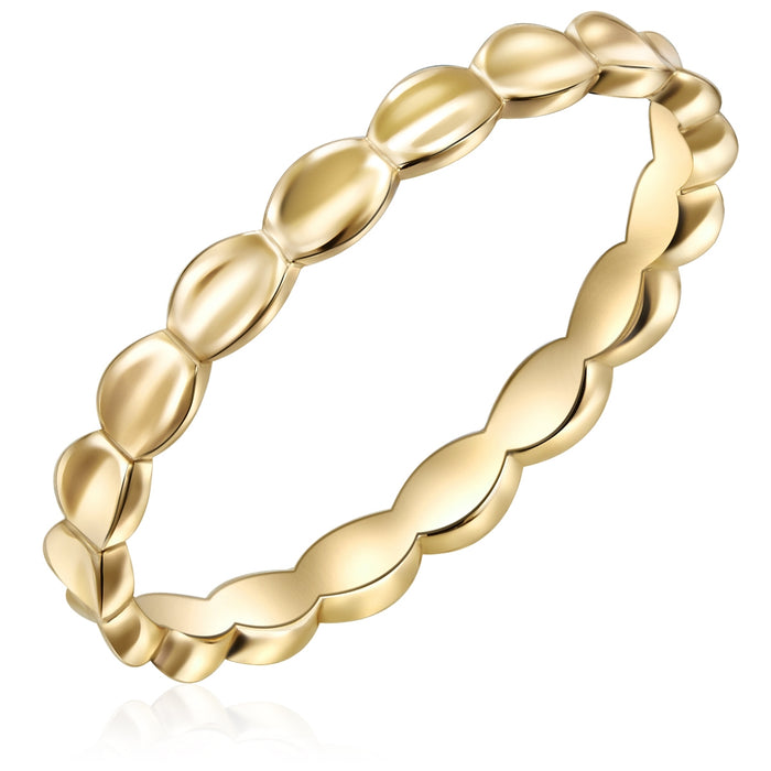 Silberring plain gold