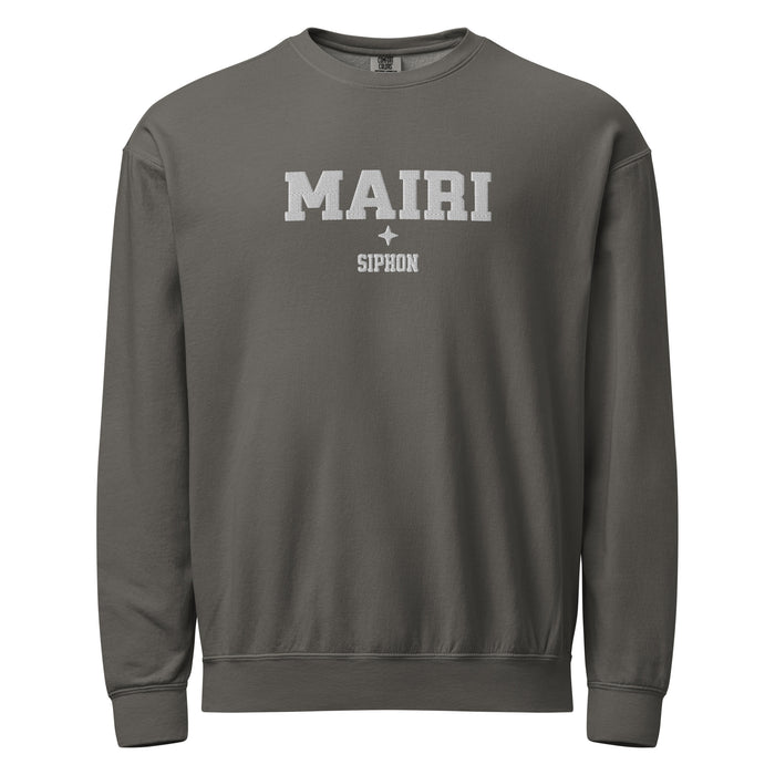 Sloane Mairi Siphon Embroidered Fleece Crewneck Sweatshirt - The Bean Workshop - Basgiath, Booktok, Cozy Reader, Embroidered Bookish Sweatshirt, Empyrean Series, Fantasy Apparel, Fourth Wing Merch, Iron Flame, Mairi Siphon Fleece Sweatshirt, Premium, Romantasy, Signet Power, sweatshirt, White Embroidery