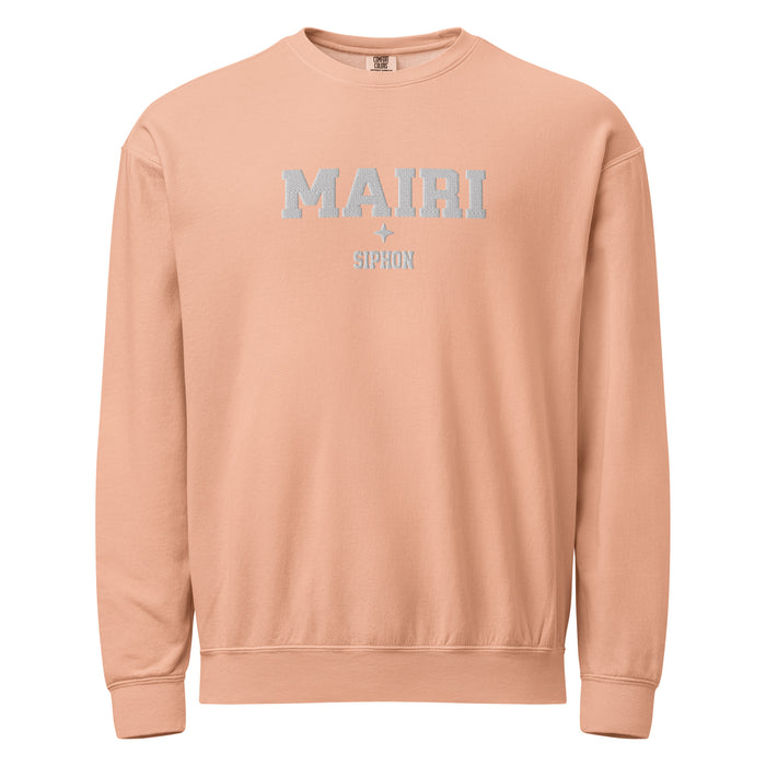 Sloane Mairi Siphon Embroidered Fleece Crewneck Sweatshirt - The Bean Workshop - Basgiath, Booktok, Cozy Reader, Embroidered Bookish Sweatshirt, Empyrean Series, Fantasy Apparel, Fourth Wing Merch, Iron Flame, Mairi Siphon Fleece Sweatshirt, Premium, Romantasy, Signet Power, sweatshirt, White Embroidery