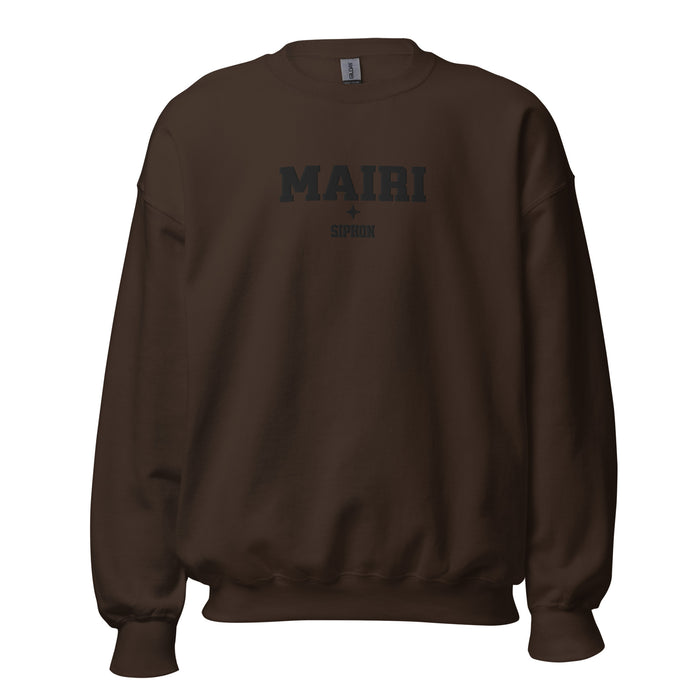 Sloane Mairi Siphon Embroidered Sweatshirt - The Bean Workshop - Basgiath, Black Embroidery, Booktok, Collegiate, Embroidered Bookish Gift, Empyrean Series Merch, Fantasy Apparel, Fourth Wing Crewneck, Iron Flame, Mairi Siphon Sweatshirt, Romantasy, Signet Power, Subtle Merch, sweatshirt