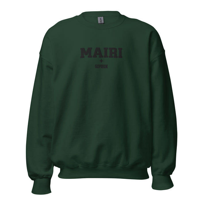 Sloane Mairi Siphon Embroidered Sweatshirt - The Bean Workshop - Basgiath, Black Embroidery, Booktok, Collegiate, Embroidered Bookish Gift, Empyrean Series Merch, Fantasy Apparel, Fourth Wing Crewneck, Iron Flame, Mairi Siphon Sweatshirt, Romantasy, Signet Power, Subtle Merch, sweatshirt