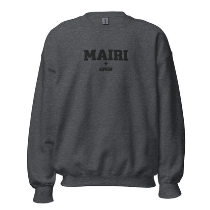 Sloane Mairi Siphon Embroidered Sweatshirt - The Bean Workshop - Basgiath, Black Embroidery, Booktok, Collegiate, Embroidered Bookish Gift, Empyrean Series Merch, Fantasy Apparel, Fourth Wing Crewneck, Iron Flame, Mairi Siphon Sweatshirt, Romantasy, Signet Power, Subtle Merch, sweatshirt