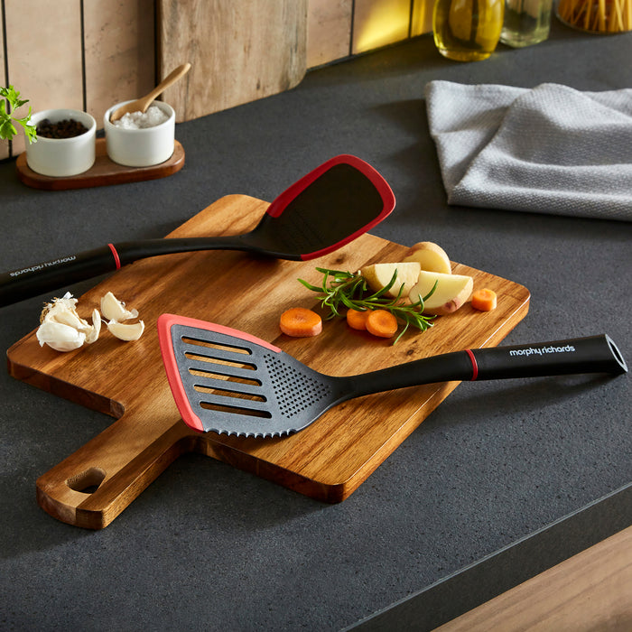 Slotted and Solid Turner on the kitchen worktop
