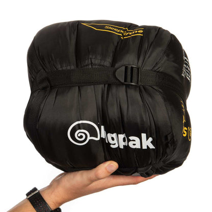 compression sack for sleeper extreme sleeping bag black