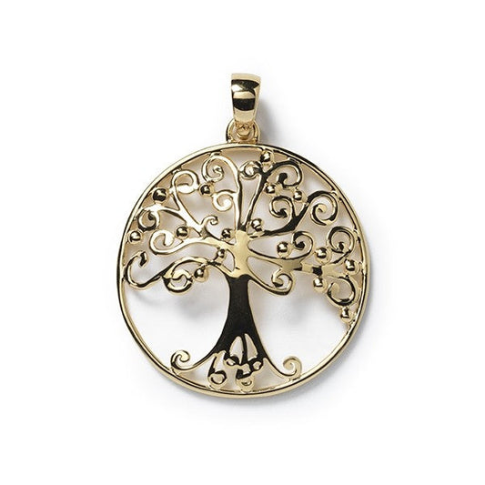 Southern Gates® Large Oak Tree Gold Plated Pendant Southern Oak Series 33mm All Sunset Collection styles are Palladium over Sterling Silver with a 14K Hamilton finish. Designed and distributed in Charleston, SC   An iconic symbol of strength, family, and longevity, this unique tree of life jewelry is the perfect accessory for anyone with Southern roots.