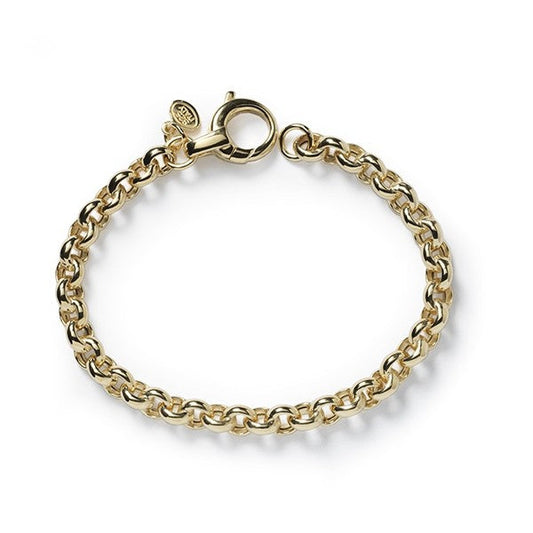 Southern Gates Sterling Silver Gold Plated McClain Rolo Bracelet, 7.75" (101832)