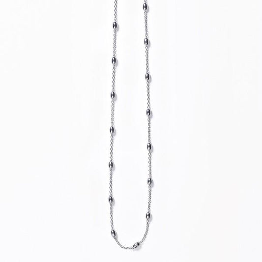 Southern Gates® Sterling Silver Rice Bead Satellite Necklace 925 Sterling Silver Designed and distributed in Charleston, SC Made in Italy  Gorgeous sterling silver rice beads pay homage to the Holy City's rice history and South Carolina's agricultural background. Our stunning Rice Bead Collection includes chains, hoop earrings, rings, and bracelets.