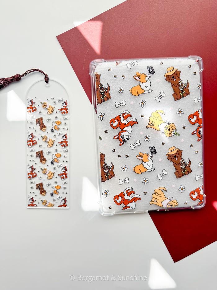 Spring Pups Kindle Case and/or Bookmark [Combined Listing]