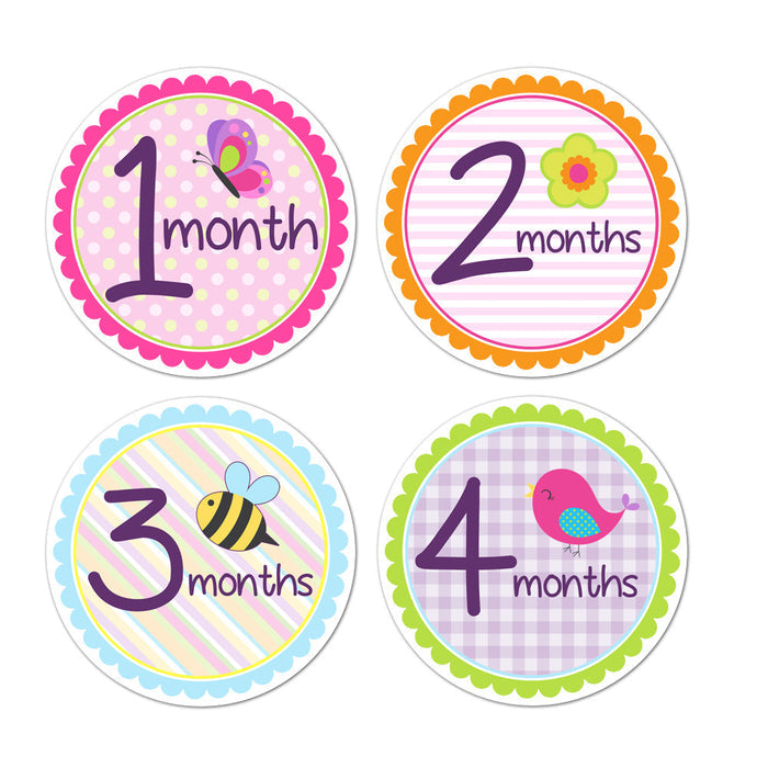 Spring Time Monthly Baby Stickers onesie sticker - INKtropolis