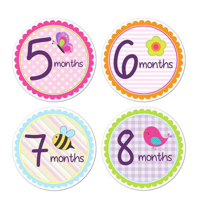 Spring Time Monthly Baby Stickers onesie sticker - INKtropolis